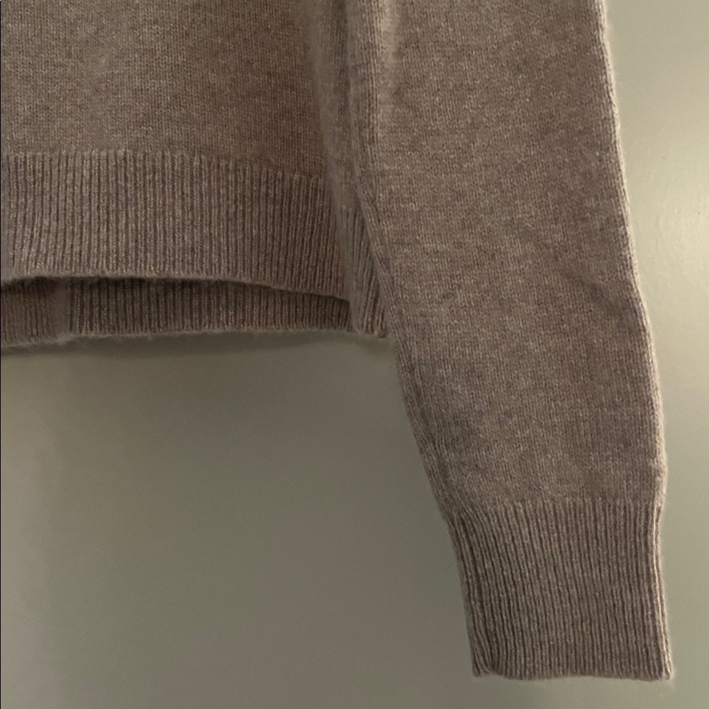 Theory | RARE Cashmere crop hoodie | Oat Melange | Size S - Picture 3 of 8